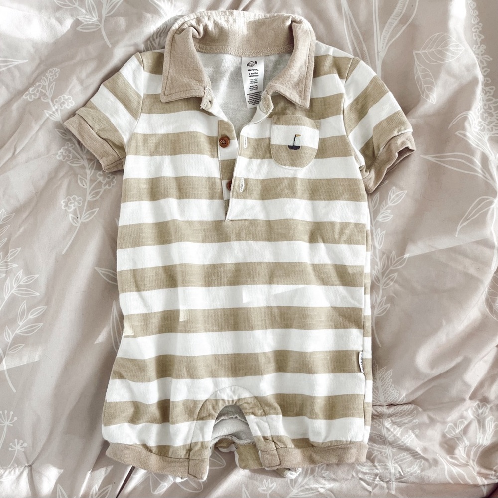 12 m nautical baby romper